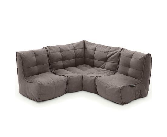 Бескаркасный модульный угловой диван Mod3 Cozy Corner™ - Keystone Grey (светло-серый), Цвет: Hot Chocolate, Категория ткани: Шенилл, изображение 5