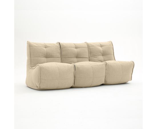 Бескаркасный модульный диван для троих Mod3 Movie Couch™ - Keystone Grey (светло-серый), Цвет: Eco Weave, Категория ткани: Шенилл, изображение 7
