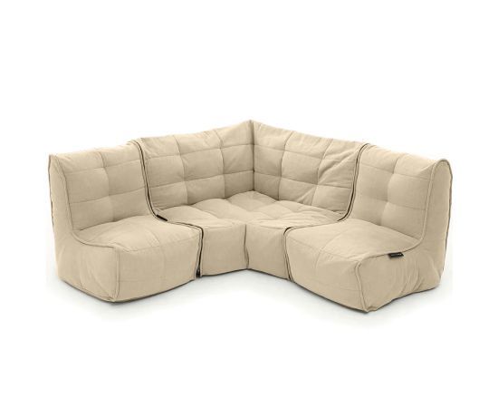 Бескаркасный модульный угловой диван Mod3 Cozy Corner™ - Keystone Grey (светло-серый), Цвет: Eco Weave, Категория ткани: Шенилл, изображение 6