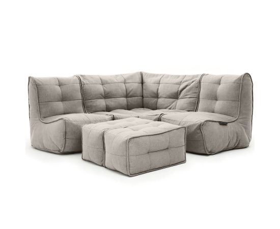 Бескаркасный угловой диван для троих Mod4 Corner Deluxe™ - Keystone Grey (светло-серый), Цвет: Keystone Grey, Категория ткани: Шенилл, изображение 5