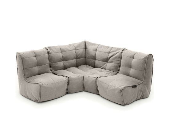 Бескаркасный модульный угловой диван Mod3 Cozy Corner™ - Keystone Grey (светло-серый), Цвет: Keystone Grey, Категория ткани: Шенилл, изображение 5