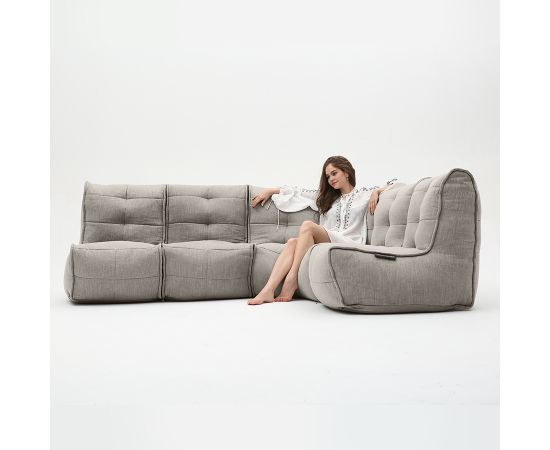 Модульный четырехместный диван Mod4 L Sofa™ - Keystone Grey (светло-серый), Цвет: Keystone Grey, Категория ткани: Шенилл, изображение 5