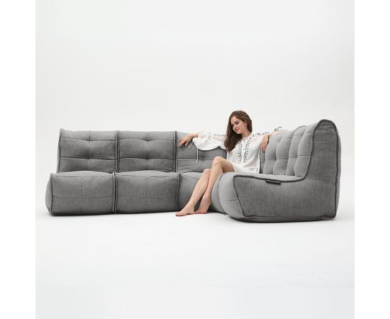 Модульный четырехместный диван Mod4 L Sofa™ - Keystone Grey (светло-серый), Цвет: Luscious Grey, Категория ткани: Шенилл, изображение 5