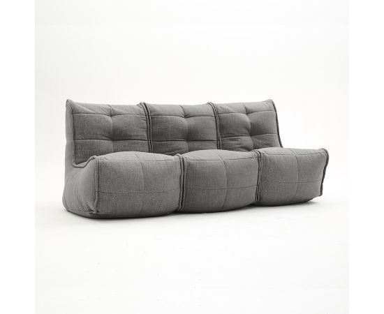 Бескаркасный модульный диван для троих Mod3 Movie Couch™ - Keystone Grey (светло-серый), Цвет: Luscious Grey, Категория ткани: Шенилл, изображение 7