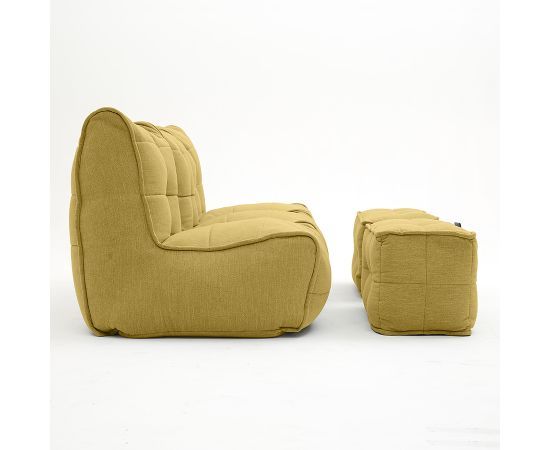 Бескаркасный модульный диван Mod4 Quad Couch™ - Keystone Grey (светло-серый), Цвет: Yellow Shine, Категория ткани: Шенилл, изображение 5