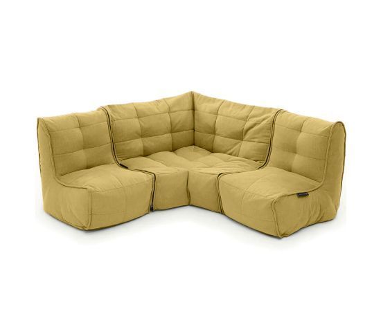 Бескаркасный модульный угловой диван Mod3 Cozy Corner™ - Yellow Shine (желтый), Цвет: Yellow Shine, Категория ткани: Шенилл, изображение 5