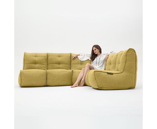 Модульный четырехместный диван Mod4 L Sofa™ - Keystone Grey (светло-серый), Цвет: Yellow Shine, Категория ткани: Шенилл, изображение 5