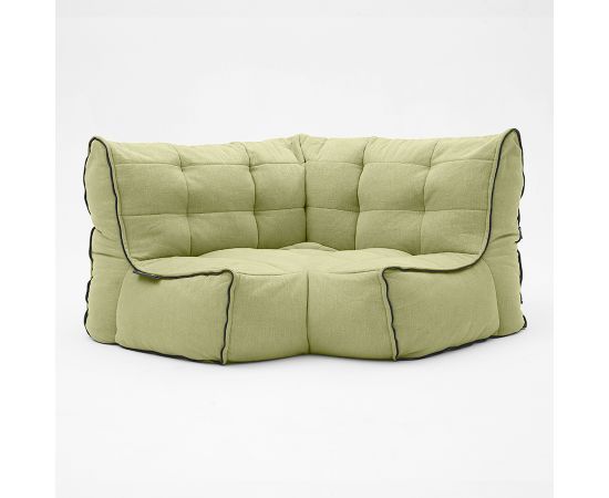 Соединящий угловой модуль Twin Modular Corner™ - Keystone Grey (светло-серый), Цвет: Lime Citrus, Категория ткани: Шенилл, изображение 5