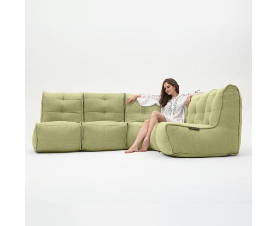 Модульный четырехместный диван Mod4 L Sofa™ - Keystone Grey (светло-серый), Цвет: Lime Citrus, Категория ткани: Шенилл, изображение 5