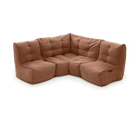 Бескаркасный модульный угловой диван Mod3 Cozy Corner™ - Keystone Grey (светло-серый), Цвет: Terra Cocta, Категория ткани: Шенилл, изображение 5