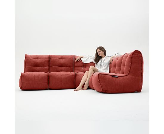 Модульный четырехместный диван Mod4 L Sofa™ - Keystone Grey (светло-серый), Цвет: Wildberry Deluxe, Категория ткани: Шенилл, изображение 4