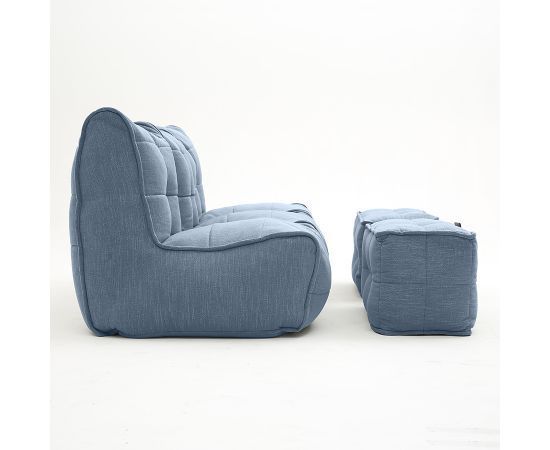 Бескаркасный модульный диван Mod4 Quad Couch™ - Keystone Grey (светло-серый), Цвет: Blue Jazz, Категория ткани: Шенилл, изображение 4