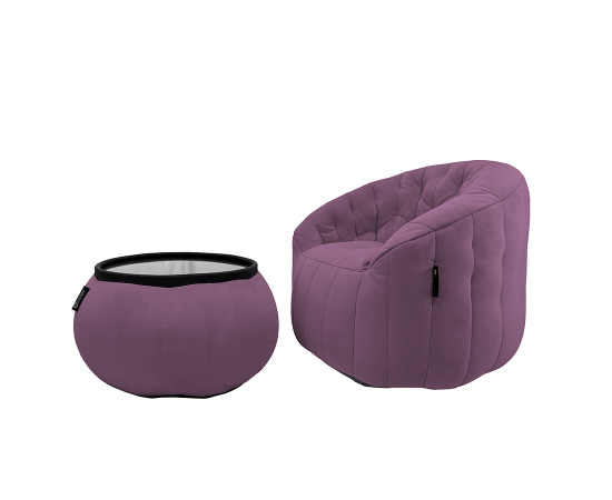 Комплект бескаркасной мебели Cove Package - Sakura Pink (розовый велюр), Цвет: Sakura Pink, Категория ткани: Велюр, изображение 5