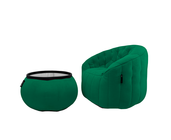 Комплект бескаркасной мебели Cove Package - Forest Green (зеленый велюр), Цвет: Forest Green, Категория ткани: Велюр, изображение 4