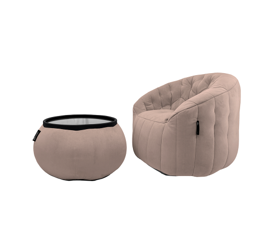 Комплект бескаркасной мебели Cove Package - Purple Rain (пудровый велюр), Цвет: Purple Rain, Категория ткани: Велюр, изображение 5