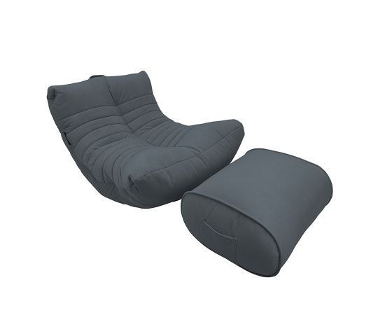 Комплект бескаркасной мебели Acoustic Lounge - Luscious Grey (серый велюр), Цвет: Luscious Grey, Категория ткани: Велюр, изображение 5