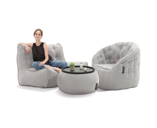 Комплект бескаркасной мебели Maison Package - Keystone Grey (светло-серый), Цвет: Keystone Grey, Категория ткани: Sofa Weave, изображение 2