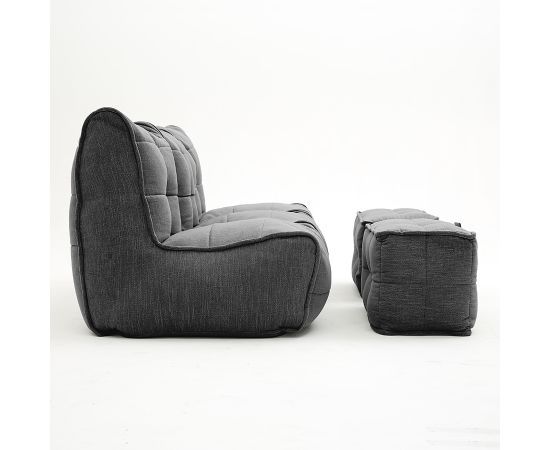 Бескаркасный трехместный диван с двумя оттоманками Mod3 Movie Couch Deluxe™ - Black Sapphire (черный шенилл), Цвет: Mocha Mousse, Категория ткани: Экокожа, изображение 5