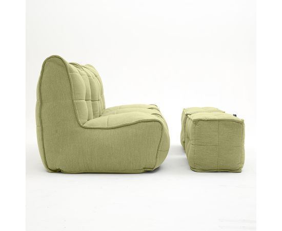 Бескаркасный трехместный диван с двумя оттоманками Mod3 Movie Couch Deluxe™ - Lime Citrus (светло-зеленый шенилл), Цвет: Lime Citrus, Категория ткани: Шенилл, изображение 5