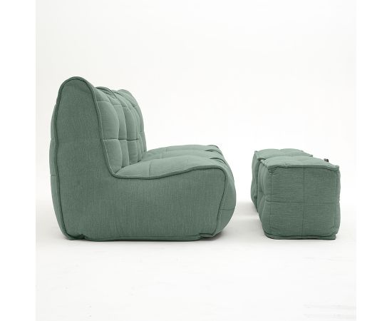 Бескаркасный трехместный диван с двумя оттоманками Mod3 Movie Couch Deluxe™ - Pepper Mint (светло-зеленый шенилл), Цвет: Pepper Mint, Категория ткани: Шенилл, изображение 6