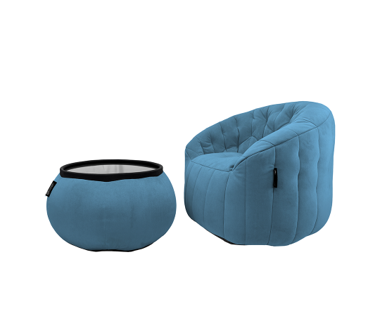 Комплект бескаркасной мебели Cove Package - Blue Jazz (синий велюр), Цвет: Blue Jazz, Категория ткани: Велюр, изображение 4