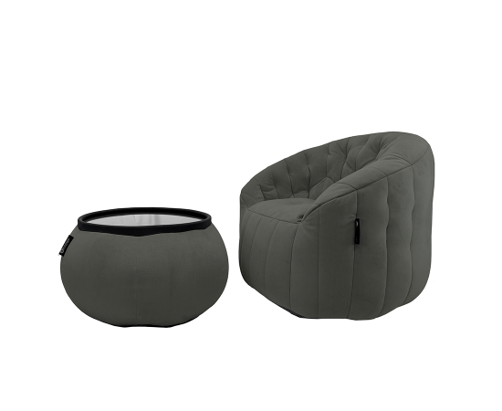 Комплект бескаркасной мебели Cove Package - Black Sapphire (черный), Цвет: Black Sapphire, Категория ткани: Велюр, изображение 4