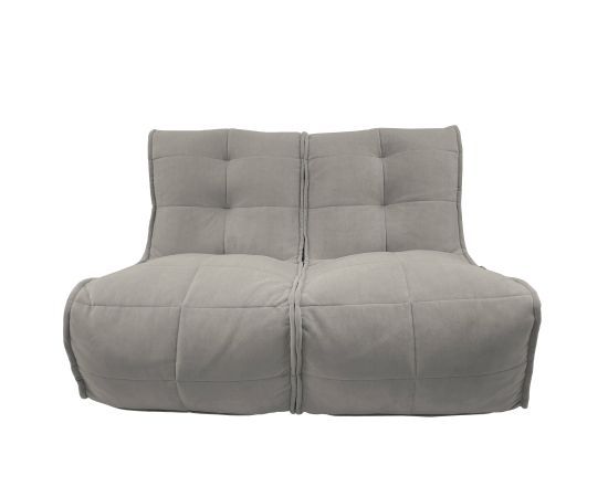 Бескаркасный двухместный диван Twin Couch™ - Tundra Spring (светло-серый велюр), Цвет: Tundra Spring, Категория ткани: Велюр, изображение 11