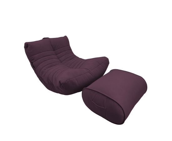 Комплект бескаркасной мебели Acoustic Lounge - Aubergine Dream (темно-фиолетовый велюр), Цвет: Aubergine Dream, Категория ткани: Велюр, изображение 6