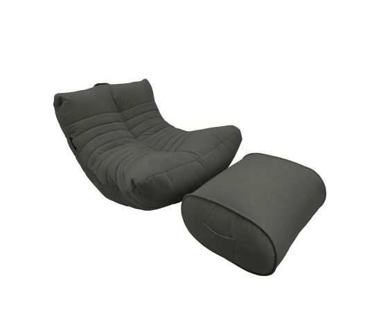 Комплект бескаркасной мебели Acoustic Lounge - Black Sapphire (черный), Цвет: Black Sapphire, Категория ткани: Велюр, изображение 5