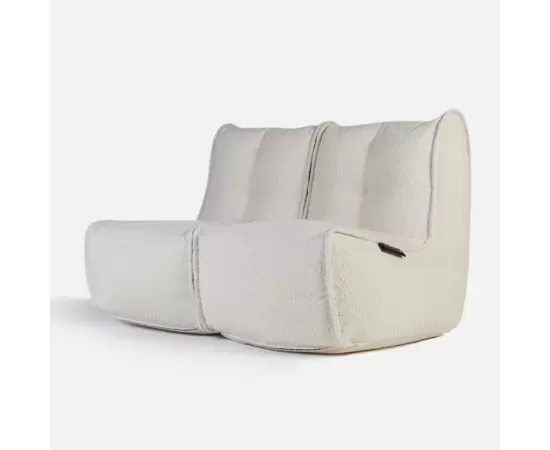 Бескаркасный двухместный диван Twin Couch™ - Infinity White (белый), Цвет: Infinity White, Категория ткани: Букле, изображение 5