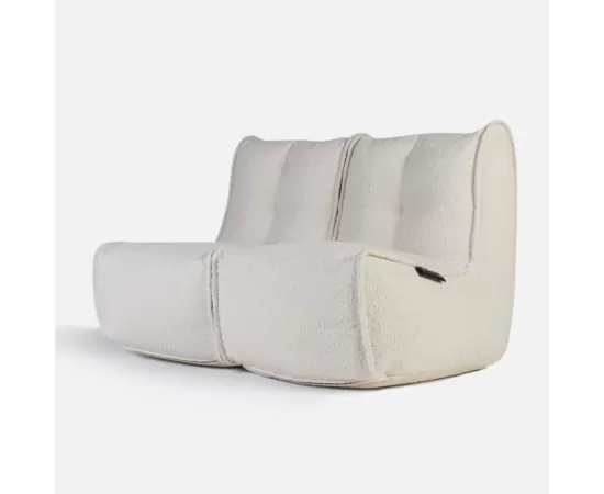 Бескаркасный двухместный диван Twin Couch™ - Infinity White (белый), Цвет: Infinity White, Категория ткани: Букле, изображение 7