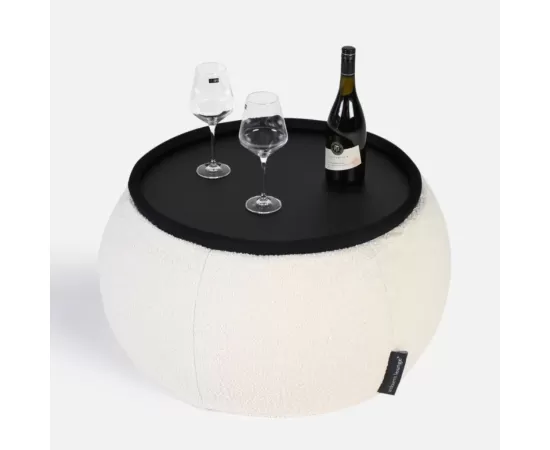 Бескаркасный стол-пуф Versa Table™ - Infinity White (белый), Цвет: Infinity White, Категория ткани: Букле, изображение 6