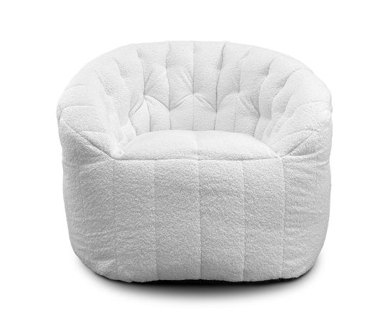 Купить бескаркасное кресло Butterfly Sofa - Infinity White (Искусственный мех)