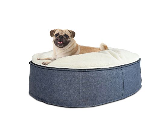Лежак для собак Pet Lounge размер Medium (90см) - Blue Dream Sheep, Цвет лежака: Cappuccino Grey Quilt, Размер лежака: Medium 90см