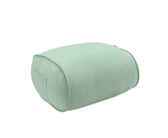 Купить бескаркасную мебель кресло и пуфик Butterfly Sofa Deluxe - Pepper Mint (серо-зеленый велюр)
