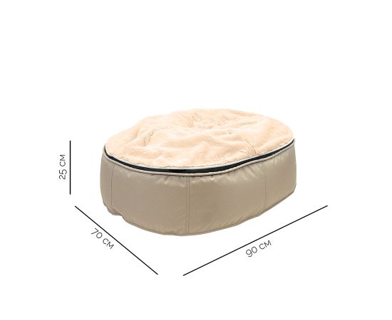 купить лежак для средней собаки Лежак для собак Pet Lounge размер до 90см Medium - Cappuccino (Premium)