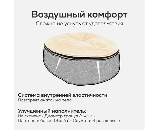 купить лежак для маленькой небольшой собаки Лежак для собак Pet Lounge размер до 60см Small - Cappuccino (Premium)