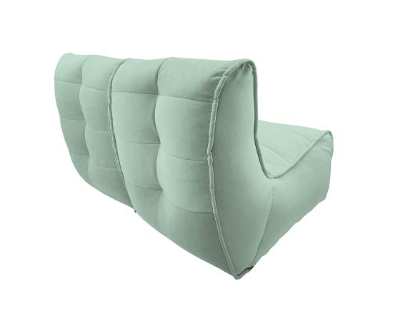 Купить бескаркасный модульный диван Twin Couch - Pepper Mint (серо-зеленый велюр)