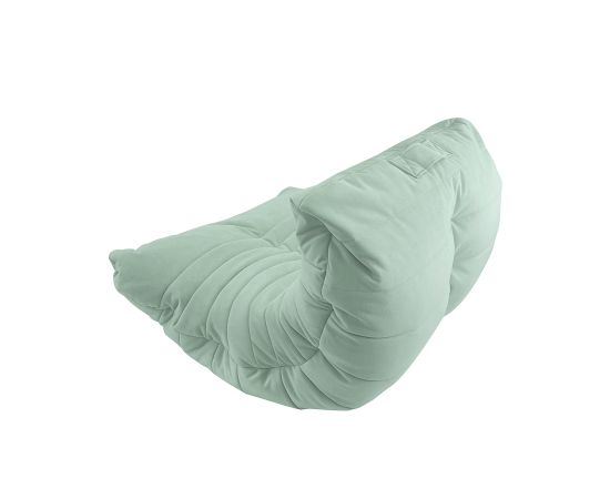 Бескаркасное анатомическое кресло Acoustic Sofa™ - Pepper Mint (серо-зеленый велюр), Цвет: Pepper Mint, Категория ткани: Велюр