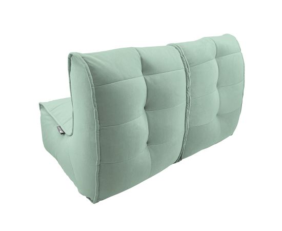 Купить бескаркасный модульный диван Twin Couch - Pepper Mint (серо-зеленый велюр)