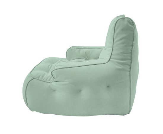 Купить бескаркасное кресло лаунж Tranquility Armchair - Pepper Mint (серо-зеленый велюр)