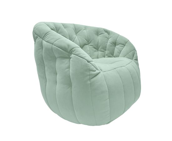 Купить бескаркасное кресло пенек австралия Butterfly Sofa - Pepper Mint (серо-зеленый велюр)