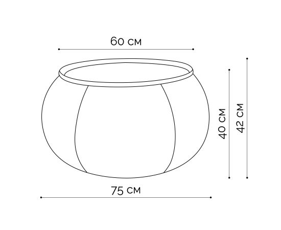 Бескаркасный стол-пуф Versa Table™ - Tundra Spring (светлый, почти белый), Цвет: Purple Rain, Категория ткани: Велюр