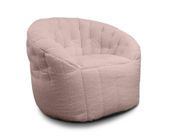 купить бескаркасное кресло Butterfly Sofa - Purple Rain (пудровый Искусственный мех)